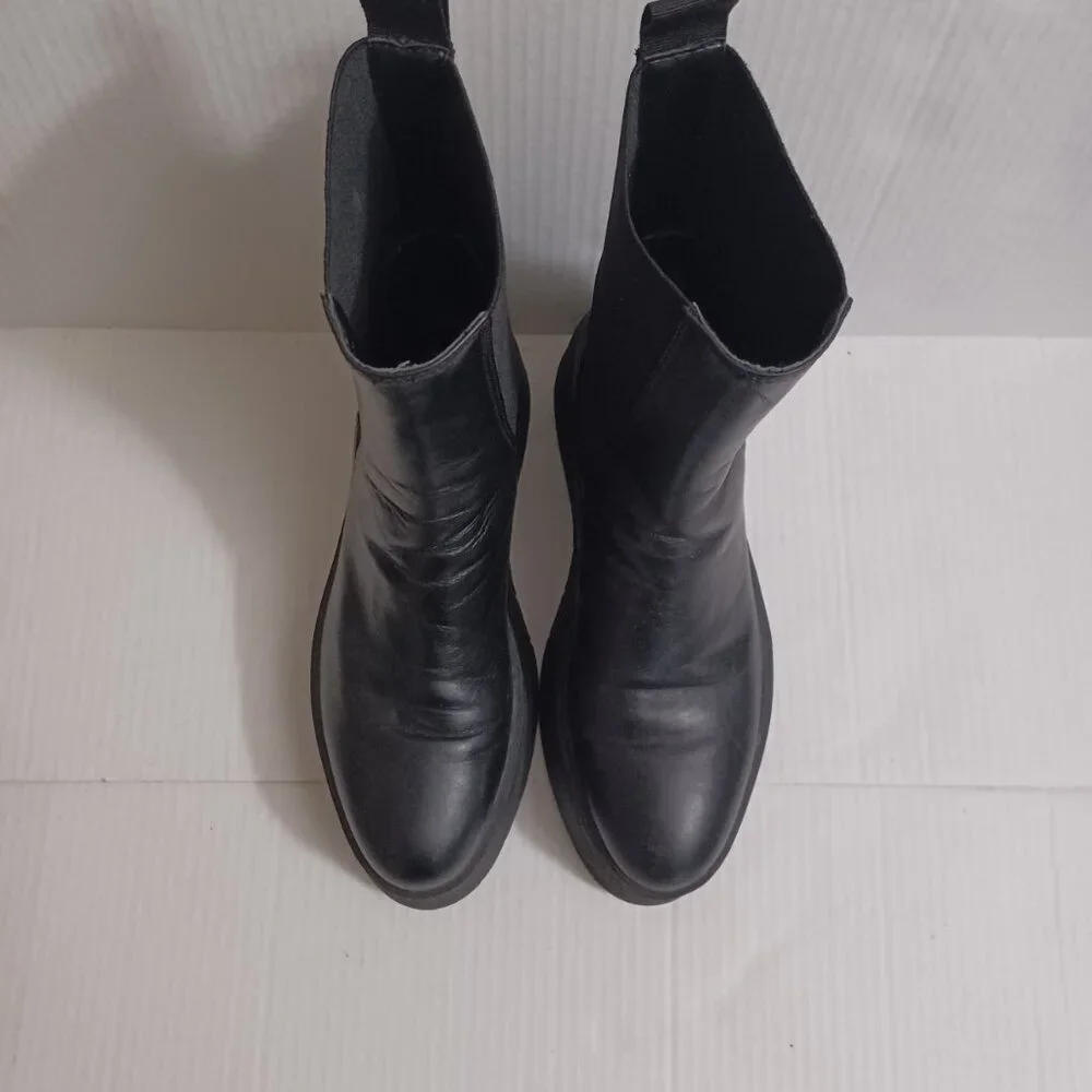 ZARA CHUNKY PLATFORM ANKLE BOOTS - GOTH GRUNGE STYLE - Picture 13 of 13
